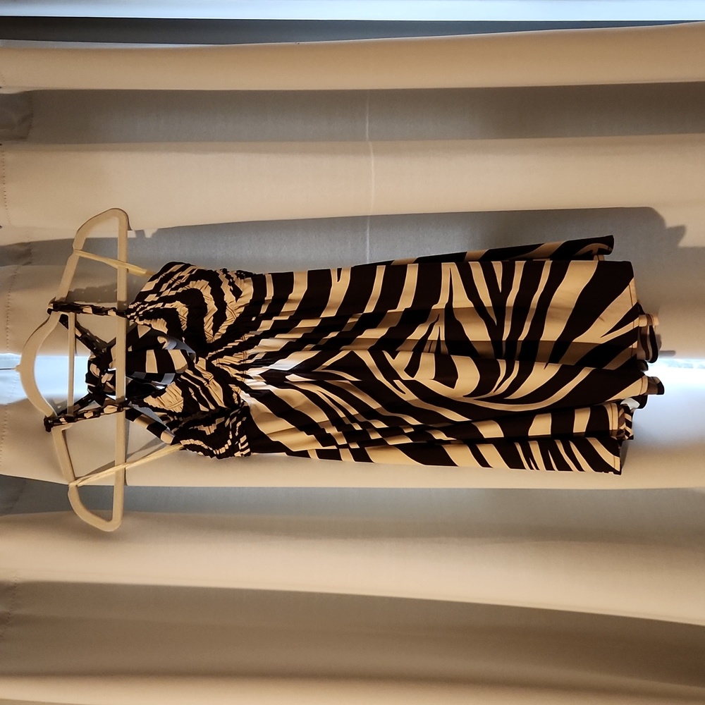 BCBG Zebra Print Cocktail Dress - XS